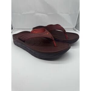 HOKA Men's Ora Recovery Flip thong sandals spice/raisin size 11
